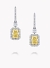Серьги с желтыми радиантами Fancy Yellow