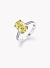 Кольцо с желтым муассанитом Fancy Yellow, 4,5 карата