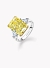 Кольцо с желтым муассанитом Fancy Yellow, 7,99 карата