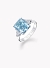 Кольцо с голубым муассанитом Fancy Blue, 6,05 карата