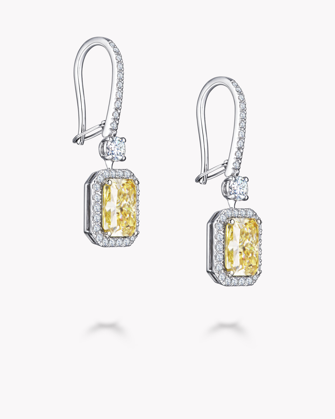 Серьги с желтыми радиантами Fancy Yellow — изображение 3