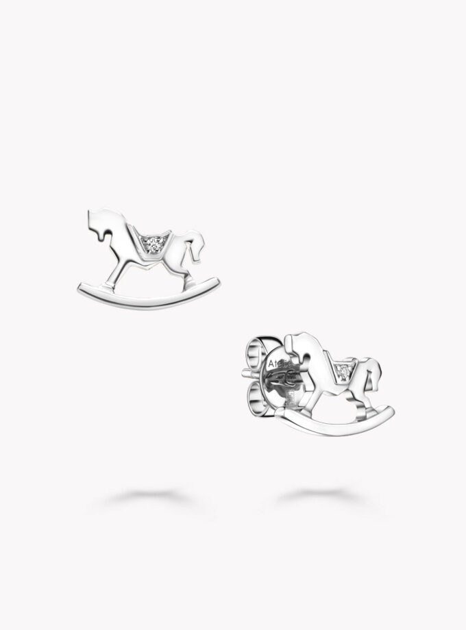 Серьги-пусеты с бриллиантами